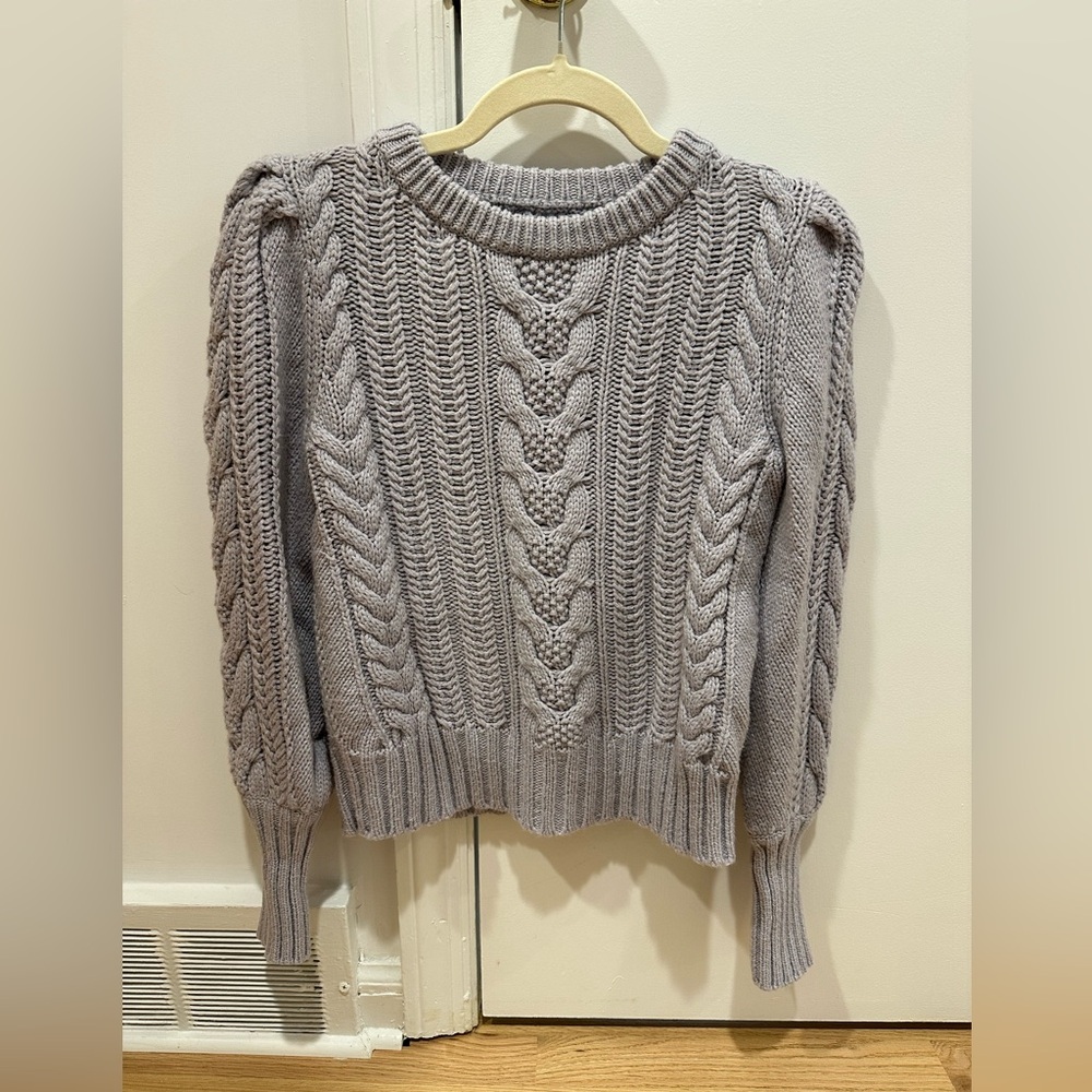 Rebecca Taylor Lavender Cable Knit Sweater